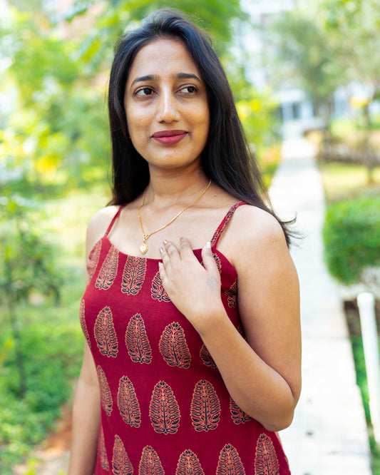 Kurta Maroon Gold