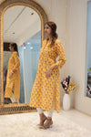 Yellow Floral Straight Kurta