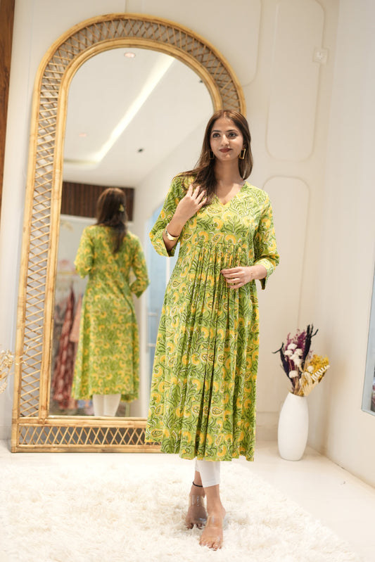 Maxi Chartreuse Floral