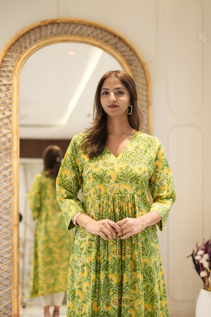 Maxi Chartreuse Floral