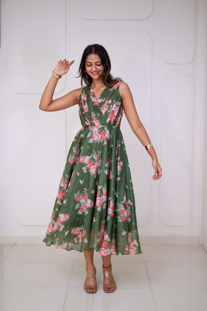 Midi Olive Floral