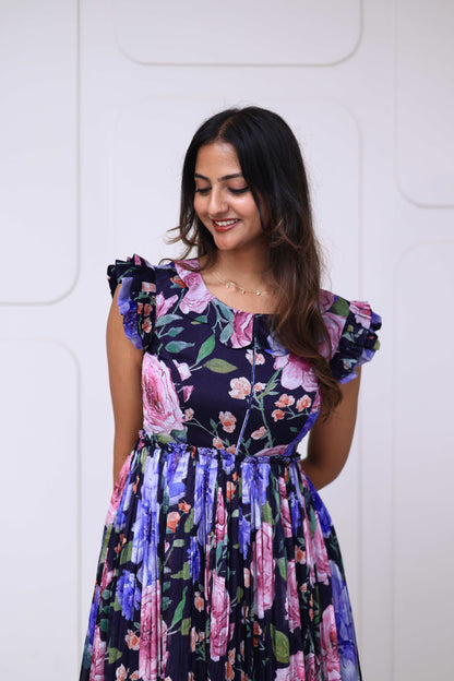 Midi Navy Floral