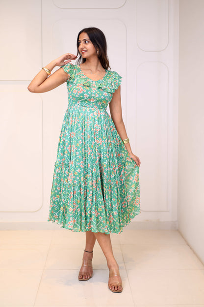 Midi Turquoise Floral