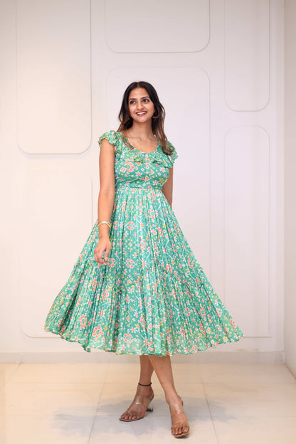 Midi Turquoise Floral