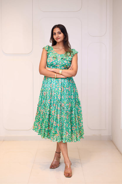 Midi Turquoise Floral