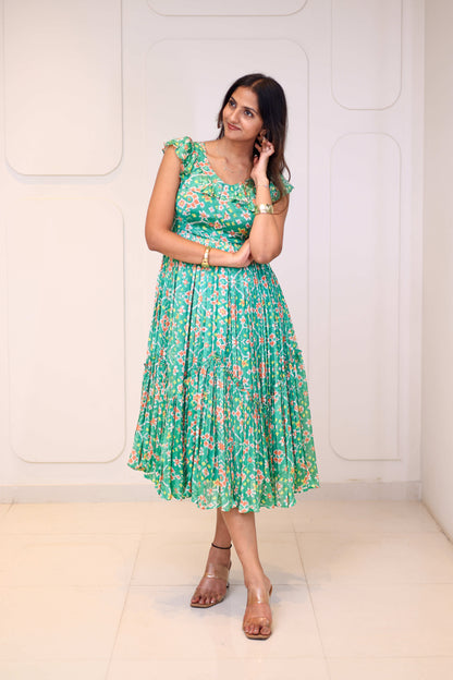 Midi Turquoise Floral