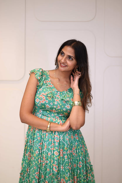 Midi Turquoise Floral