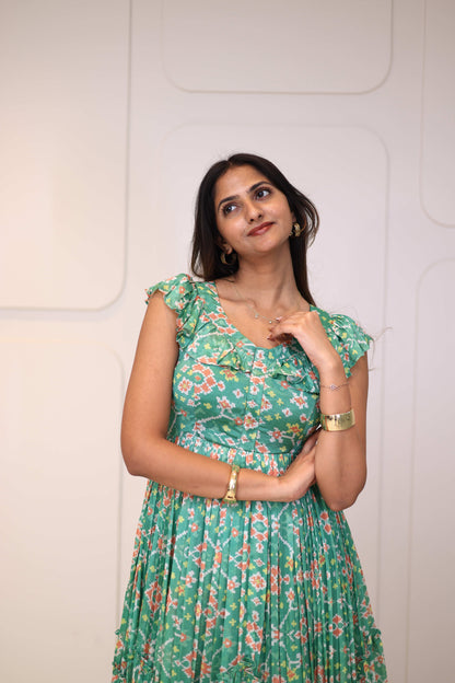 Midi Turquoise Floral