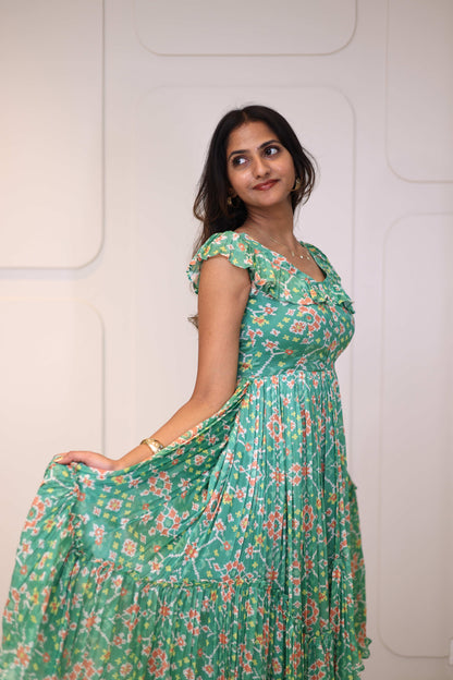 Midi Turquoise Floral