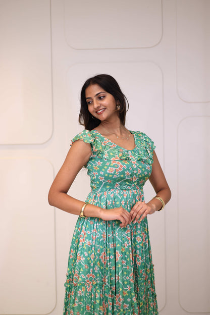 Midi Turquoise Floral